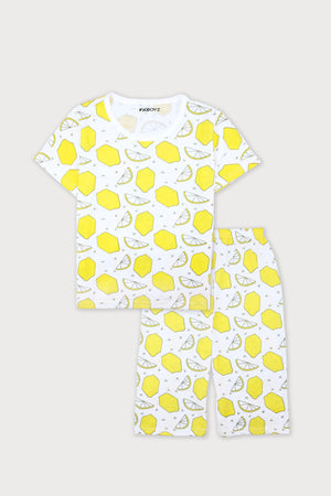 Short Sleeves Pyjamas - Yellow