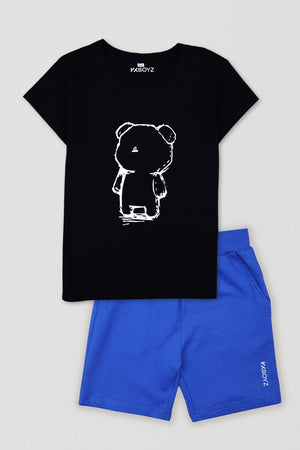 Bear Bear T-Shirt & Blue Shorts Combo