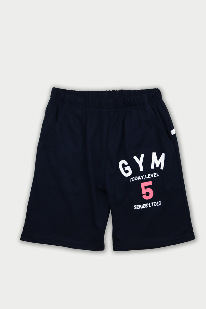 "Gym" 童裝黑色短褲