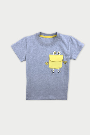 Frog pocket T-Shirt set - Grey