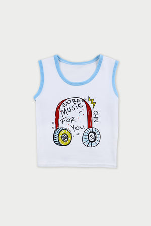 Sleeveless Headphone T-Shirt set