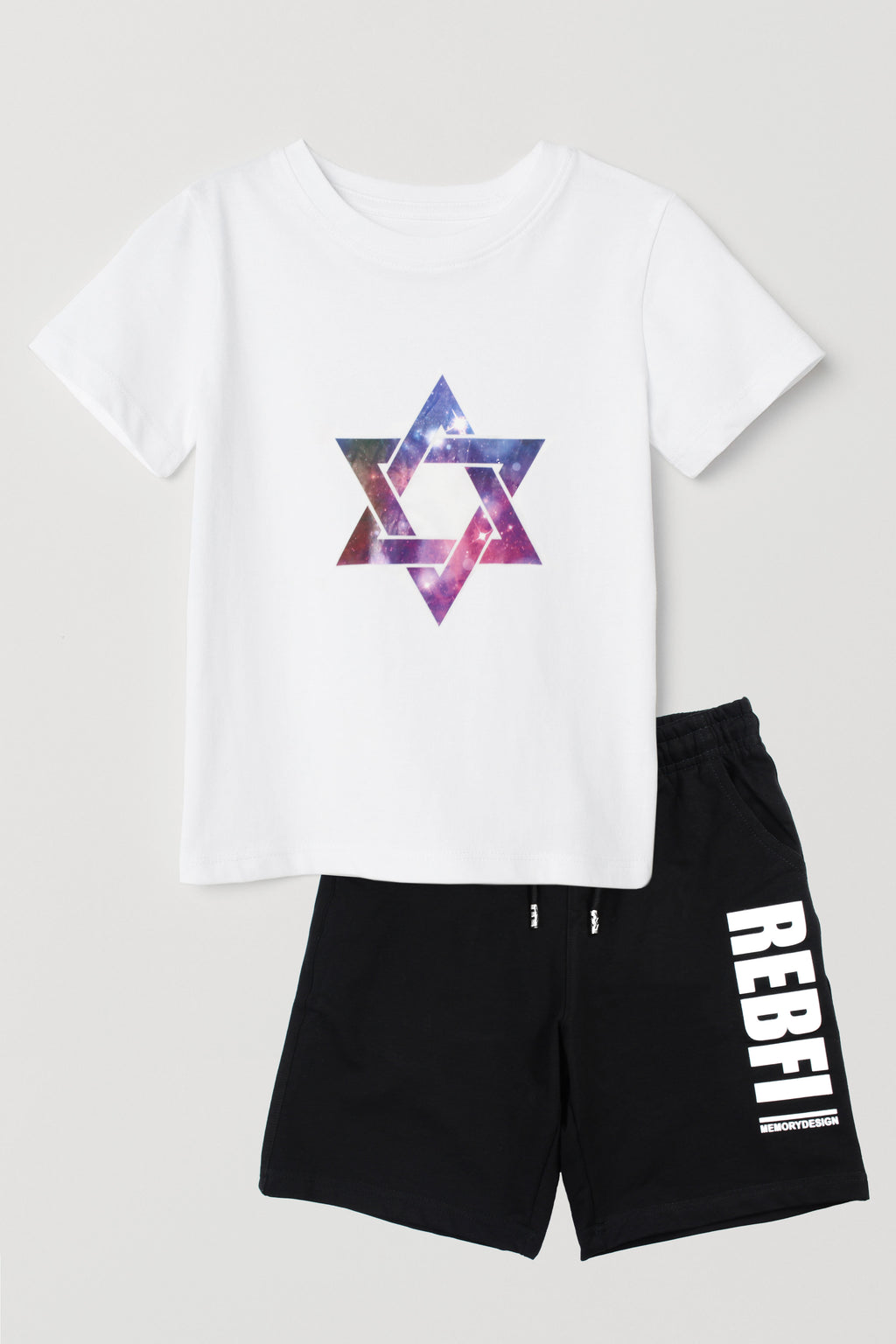 Star T-Shirt & Black Shorts Combo